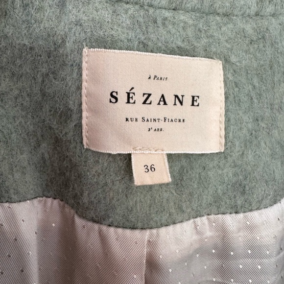 Sézane Marc Coat Sea Green SZ 36 - Picture 9 of 10